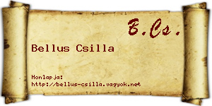 Bellus Csilla névjegykártya